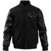 San Francisco 49ers Pro Standard Triple Black Varsity Jacket - Image 3