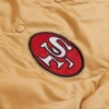 San Francisco 49ers The Pick And Roll Golden Satin Varsity Jacket - Image 3