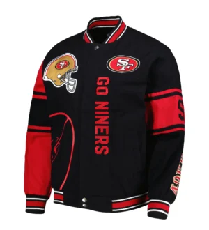 San Francisco 49ers Full Wool Two Tone Twill Full-Snap Jacket