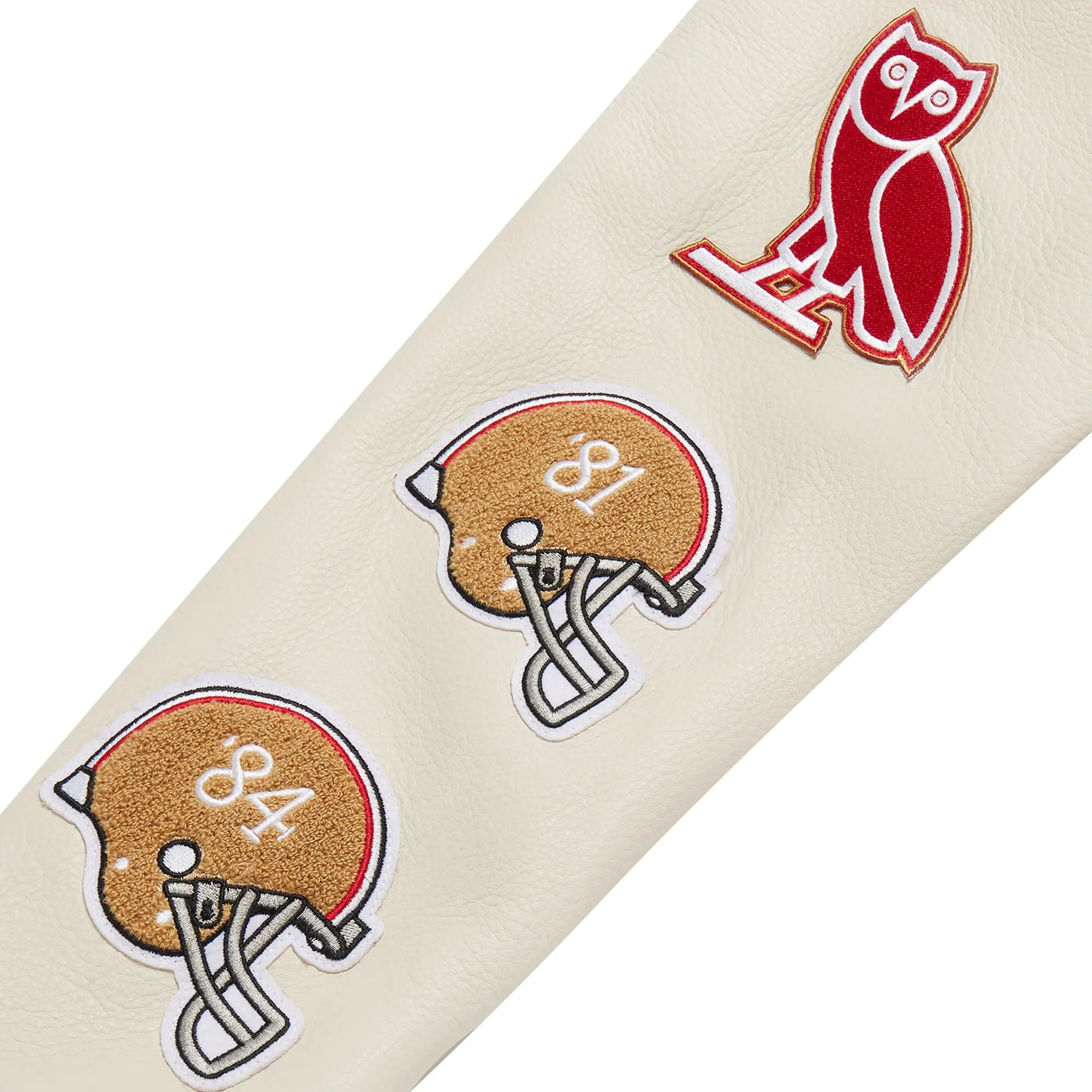San Francisco 49ers OVO Scarlet Full-Snap Varsity Jacket - Image 5