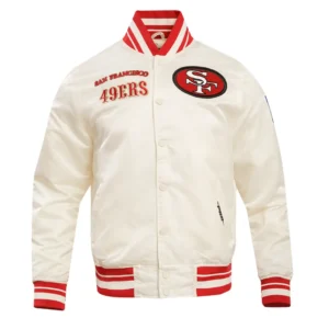 San Francisco 49ers Classic Satin Varsity Jacket