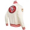 San Francisco 49ers Classic Satin Varsity Jacket - Image 4