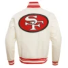 San Francisco 49ers Classic Satin Varsity Jacket - Image 2