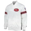 San Francisco 49ers Starter The Power Forward Full-Snap Jacket - White