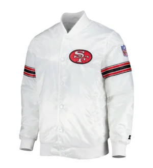 San Francisco 49ers Starter The Power Forward Full-Snap Jacket - White