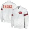 San Francisco 49ers Starter The Power Forward Full-Snap Jacket - White - Image 4