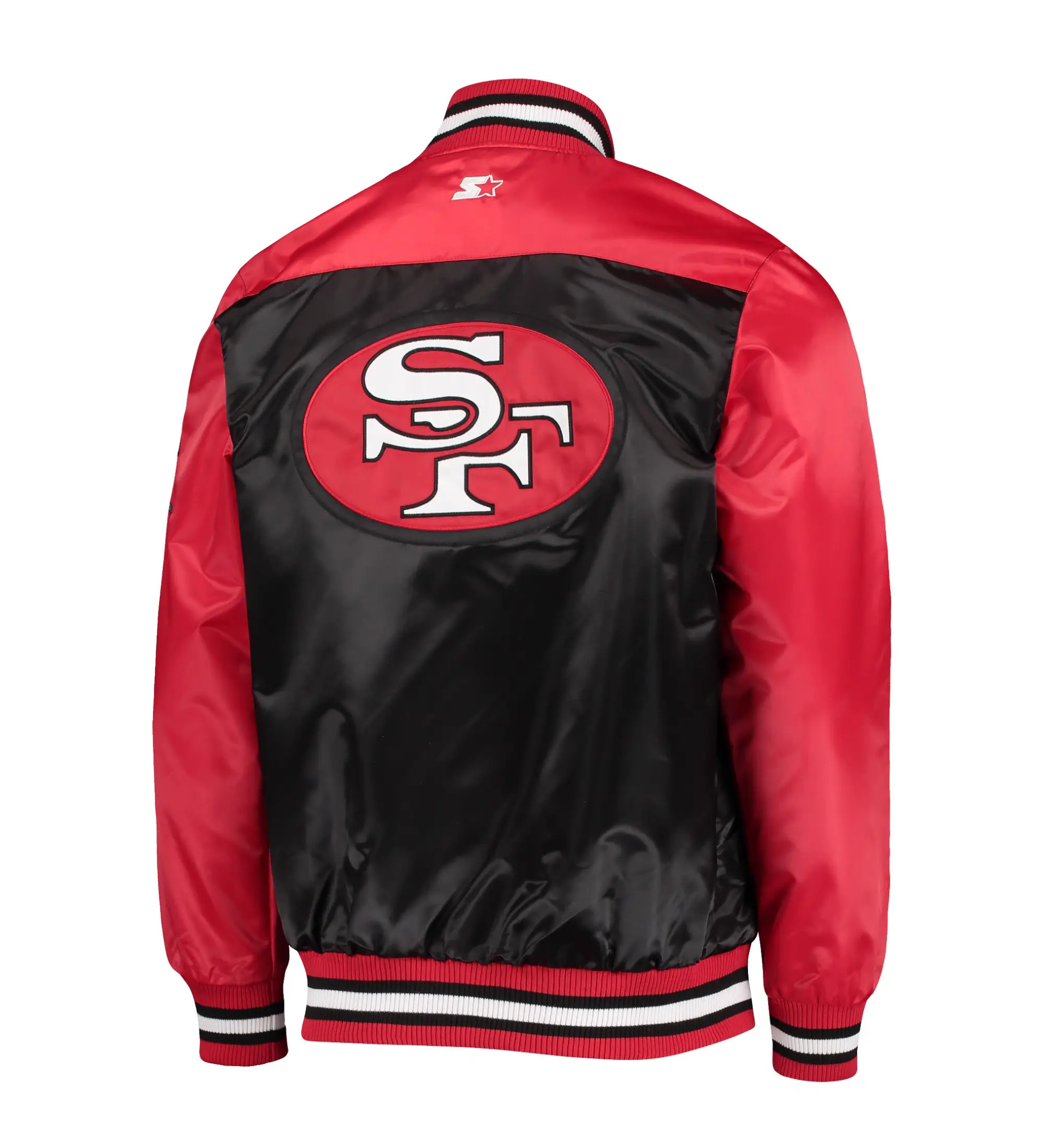 San Francisco 49ers Starter The Tradition II Full-Snap Team Jacket - Black/Red - Image 2