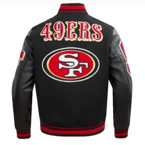 Alternative view of San Francisco 49ers Mashup Wool & Leather Varsity Jacket