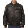 Seattle Seahawks Bomber Full Leather Black Varsity Jacket