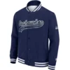 Seattle Seahawks Bomber Classic Vintage Satin Varsity Jacket