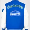 Seattle Seahawks Classic Rib Wool & Leather Varsity Jacket - Image 2