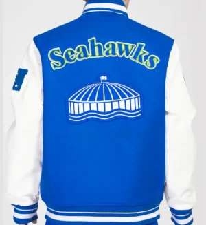 Alternative view of Seattle Seahawks Classic Rib Wool & Leather Varsity Jacket