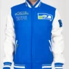 Seattle Seahawks Classic Rib Wool & Leather Varsity Jacket
