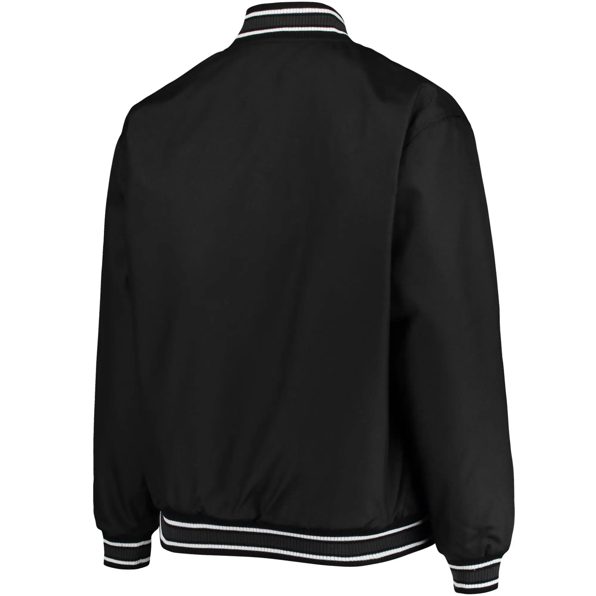 Seattle Seahawks One Color Black Satin Varsity Jacket - Image 2