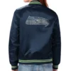 Seattle Seahawks Lover Football Team Players Satin Varsity Jacket - Image 2