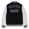 Seattle Seahawks Football Team Players Wool & Leather Varsity Jacket - Image 2