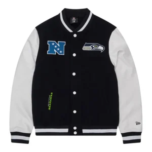 Seattle Seahawks Football Team Players Wool & Leather Varsity Jacket