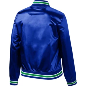 Alternative view of Seattle Seahawks City Full-Snap Lightweight Satin Varsity Jacket