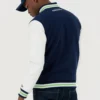 Alternative view of Seattle Seahawks Bomber Satin Varsity Jacket Navy & White