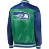 Seattle Seahawks Starter The Tradition II Football Players Satin Varsity Jacket - Image 2