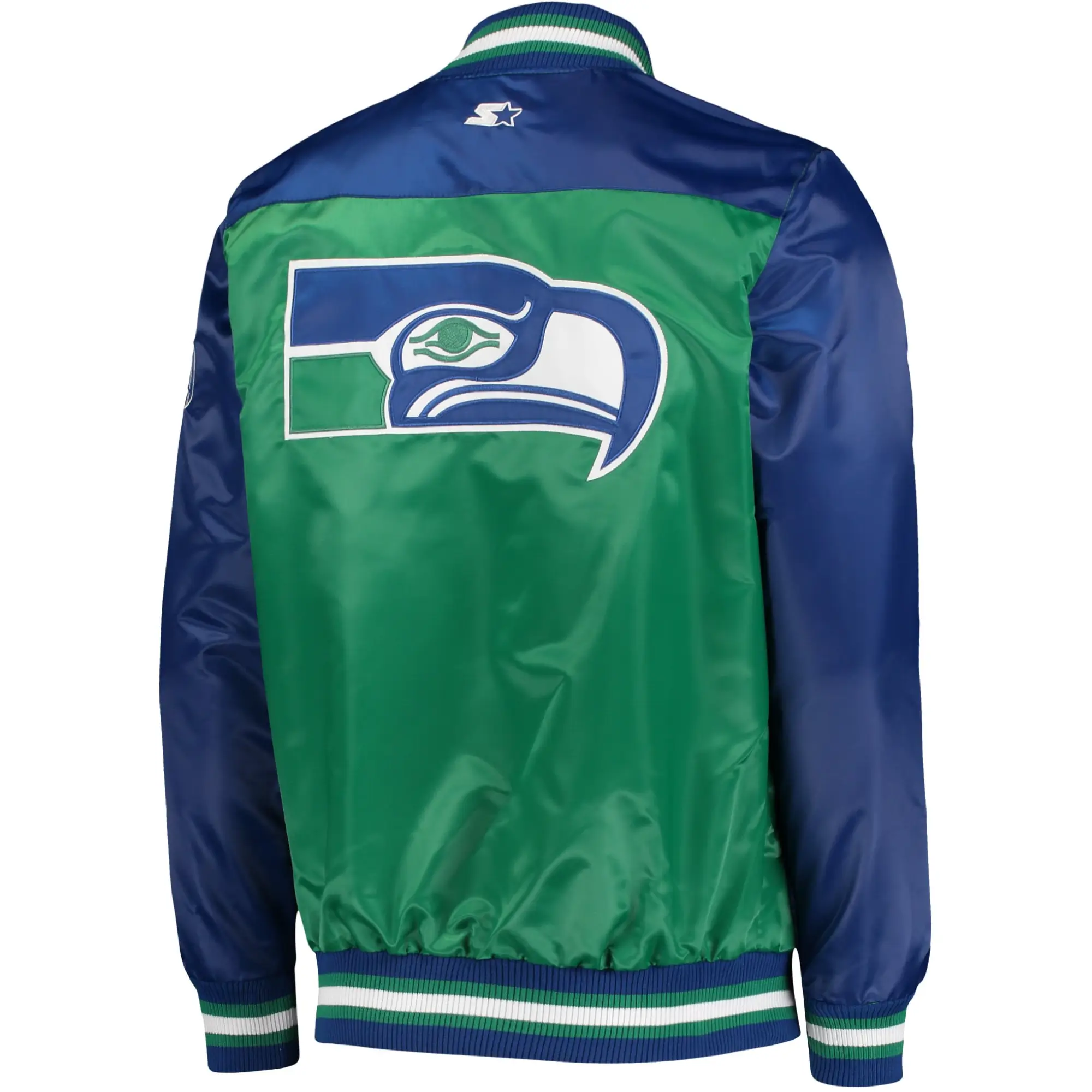 Seattle Seahawks Starter The Tradition II Football Players Satin Varsity Jacket - Image 2