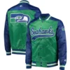 Seattle Seahawks Starter The Tradition II Football Players Satin Varsity Jacket - Image 3