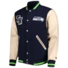 Seattle Seahawks Tommy Hilfiger Wool & Leather Varsity Jacket