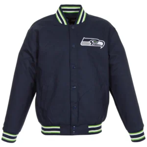 Seattle Seahawks Tournament Satin Varsity Jacket