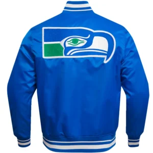 Alternative view of Seattle Seahawks Vintage Classic Rib Satin Varsity Jacket
