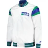 Seattle Seahawks Full-Snap Vintage Satin Varsity Jacket