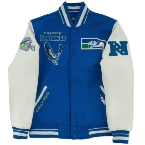 Seattle Seahawks Letterman Wool & Leather Varsity Jacket