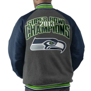 Alternative view of Seattle Seahawks Vintage Wool & Leather Varsity Jacket