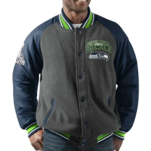 Seattle Seahawks Vintage Wool & Leather Varsity Jacket