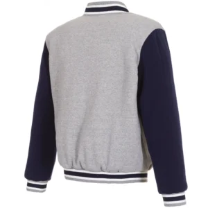 Alternative view of Seattle Seahawks Full Wool Two Tone Varsity Jacket Gray & Navy
