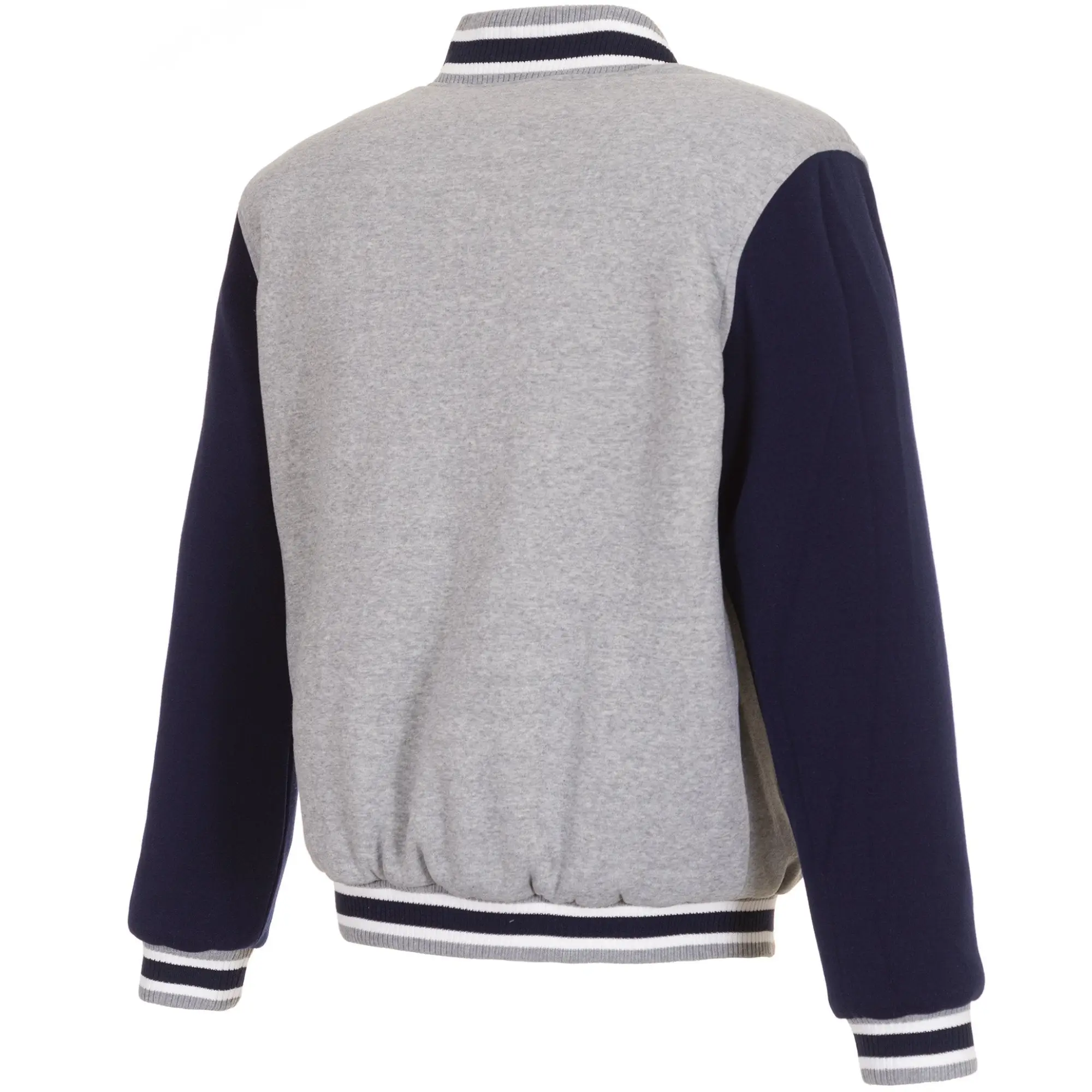Seattle Seahawks Full Wool Two Tone Varsity Jacket Gray & Navy - Image 2