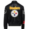 Jeff Hamilton Steelers Pittsburgh Black Full Leather Jacket - Image 2