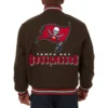 Tampa Bay Buccaneers Black Full Wool One Color Varsity Jacket - Image 2