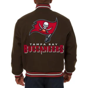 Alternative view of Tampa Bay Buccaneers Black Full Wool One Color Varsity Jacket