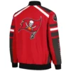 Tampa Bay Buccaneers G-III Sports by Carl Banks Red Power Racing Satin Varsity Jacket - Image 2