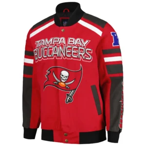 Tampa Bay Buccaneers G-III Sports by Carl Banks Red Power Racing Satin Varsity Jacket
