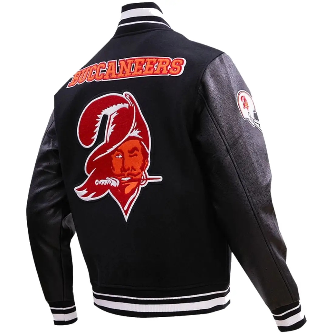 Tampa Bay Buccaneers Retro Classic Wool & Leather Varsity Jacket - Image 2