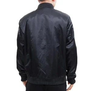 Alternative view of Tampa Bay Buccaneers Wordmark Satin Varsity Black Jacket