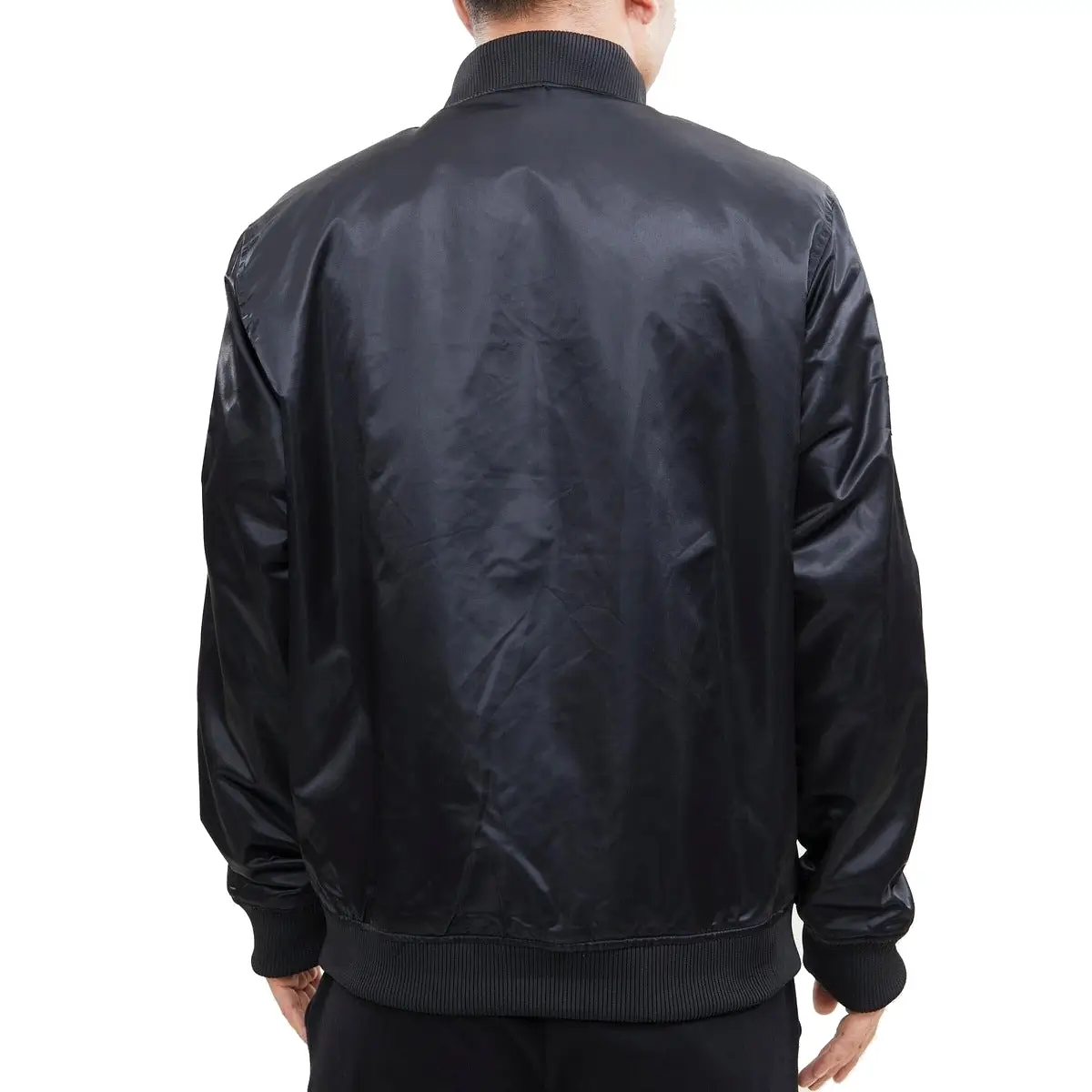 Tampa Bay Buccaneers Wordmark Satin Varsity Black Jacket - Image 2