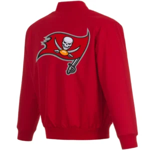 Alternative view of Tampa Bay Buccaneers Satin Varsity Red Jacket
