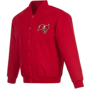 Tampa Bay Buccaneers Satin Varsity Red Jacket
