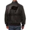 Tampa Bay Buccaneers Shirt Style Leather Black Varsity Jacket - Image 2
