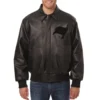 Tampa Bay Buccaneers Shirt Style Leather Black Varsity Jacket