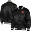 Tampa Bay Buccaneers Starter Black Locker Room Satin Varsity Jacket - Image 3