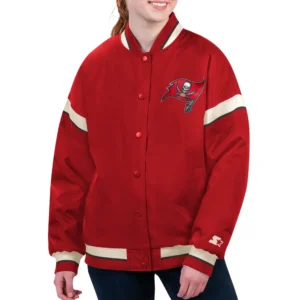 Tampa Bay Buccaneers Starter Red Tournament Satin Varsity Jacket