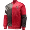 Tampa Bay Buccaneers Leader Vintage Satin Varsity Jacket Red & Black